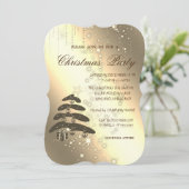 Weihnachtsbaum, Sparkle, Weihnachtsfest im Unterne Einladung (Stehend Vorderseite)