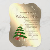 Weihnachtsbaum, Sparkle, Weihnachtsfest im Unterne Einladung (Vorne/Hinten)