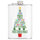 Weihnachtsbaum | Spaß für längere Aufenthalte Flachmann (Vorderseite)