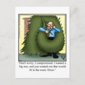 Weihnachtsbaum Spaß Postkarte (Vorderseite)