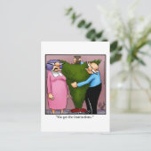 Weihnachtsbaum Spaß Postkarte (Stehend Vorderseite)