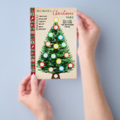 Weihnachtsbaum-Spiel hässlicher Sweater-Karten dek Flyer (Handgriff)