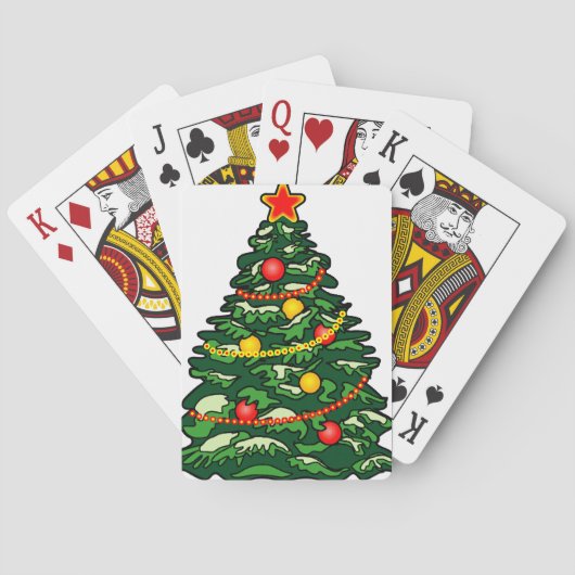 Weihnachtsbaum Spielkarten (Rückseite)