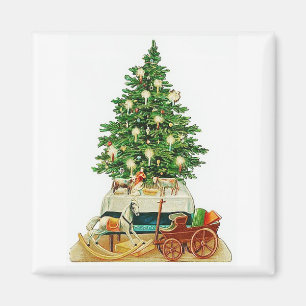 Weihnachtsbaum & Spielzeug Vintage Magnet