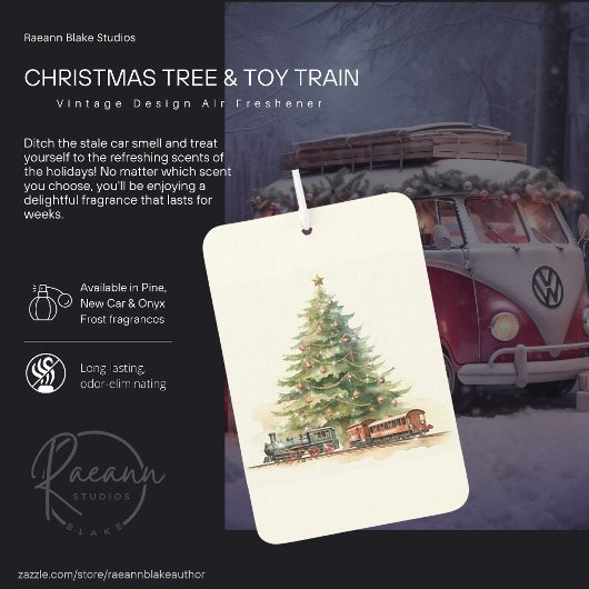 Weihnachtsbaum & Spielzeugzug Air Freshener Autolufterfrischer