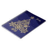 Weihnachtsbaum Spiral Foto Blue Notebook Notizblock (Linke Seite)