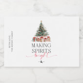 Weihnachtsbaum Spirituosen Bright Geschenk Alkoholflaschenetikett (Einzelnes Label)