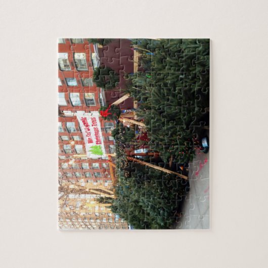 Weihnachtsbaum Stand Upper West Side New York City Puzzle (Vertikal)