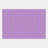 Weihnachtsbaum-Star auf rot, blau, lila Geschenkpapier Set (Vorderseite 3)