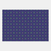 Weihnachtsbaum-Star auf rot, blau, lila Geschenkpapier Set (Vorderseite 2)