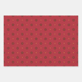 Weihnachtsbaum-Star auf rot, blau, lila Geschenkpapier Set (Vorderseite)