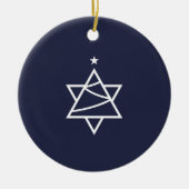 Weihnachtsbaum-Star von David Keramik Ornament (Vorne)