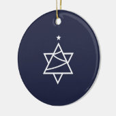 Weihnachtsbaum-Star von David Keramik Ornament (Links)