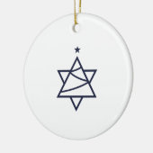 Weihnachtsbaum-Star von David Keramik Ornament (Links)