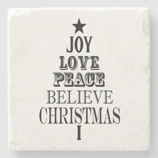 Weihnachtsbaum Steinuntersetzer (Vorderseite)