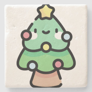 Weihnachtsbaum Steinuntersetzer