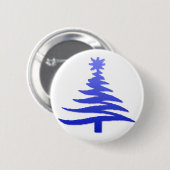 Weihnachtsbaum Stencil Cobalt Blue Button (Vorne & Hinten)