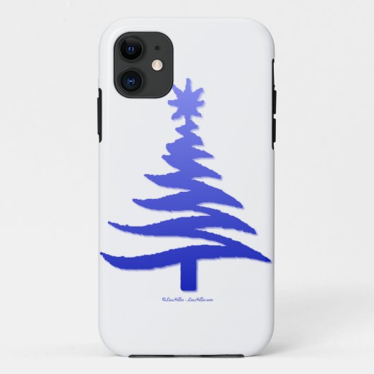 Weihnachtsbaum Stencil Cobalt Blue Case-Mate iPhone Hülle (Rückseite)