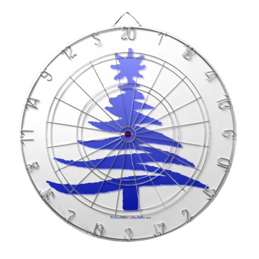 Weihnachtsbaum Stencil Cobalt Blue Dartscheibe (vorne)