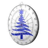Weihnachtsbaum Stencil Cobalt Blue Dartscheibe (Vorderseite rechts)