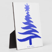 Weihnachtsbaum Stencil Cobalt Blue Fotoplatte (Seite)