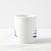 Weihnachtsbaum Stencil Cobalt Blue Kaffeetasse (Mittel)