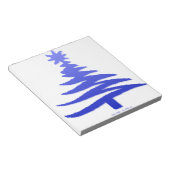Weihnachtsbaum Stencil Cobalt Blue Notizblock (angewinkelt)