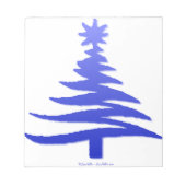 Weihnachtsbaum Stencil Cobalt Blue Notizblock (Vorderseite)