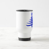 Weihnachtsbaum Stencil Cobalt Blue Reisebecher (Mittel)