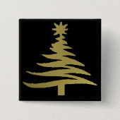 Weihnachtsbaum Stencil Gold Button (Vorderseite)