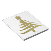 Weihnachtsbaum Stencil Gold Notizblock (angewinkelt)