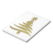 Weihnachtsbaum Stencil Gold Notizblock (Rotiert)