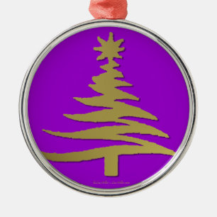 Weihnachtsbaum Stencil Gold Ornament Aus Metall