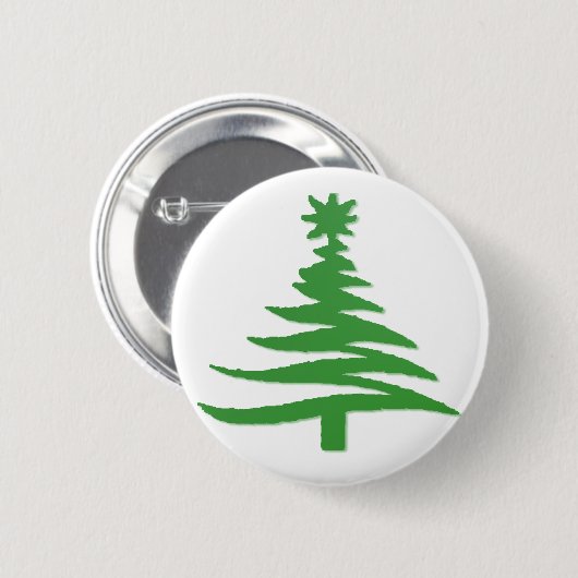Weihnachtsbaum Stencil Green Button (Vorne & Hinten)