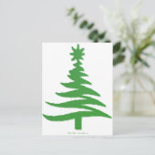 Weihnachtsbaum Stencil Green Feiertagspostkarte (Stehend Vorderseite)