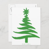 Weihnachtsbaum Stencil Green Feiertagspostkarte (Vorne/Hinten)