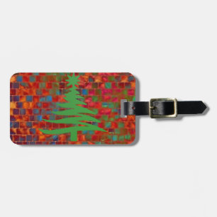 Weihnachtsbaum Stencil Green Gepäckanhänger