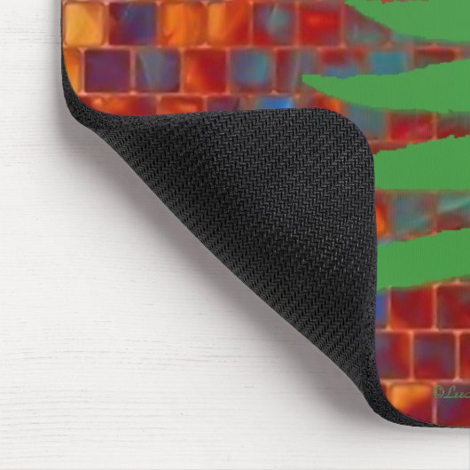 Weihnachtsbaum Stencil Green Mousepad (Ecke)