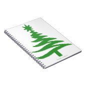 Weihnachtsbaum Stencil Green Notizblock (Rechte Seite)