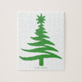 Weihnachtsbaum Stencil Green Puzzle (Vertikal)