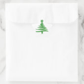 Weihnachtsbaum Stencil Green Stern-Aufkleber (Tasche)