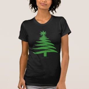 Weihnachtsbaum Stencil Green T-Shirt