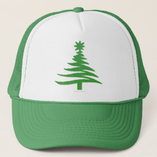 Weihnachtsbaum Stencil Green Truckerkappe