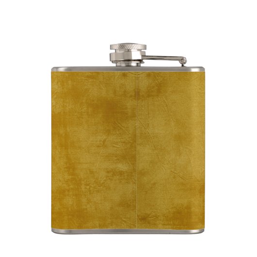 Weihnachtsbaum Stencil Red auf Gold Flachmann (Rückseite)