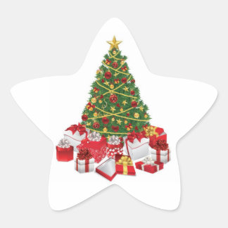 Weihnachtsbaum Stern-Aufkleber