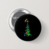 Weihnachtsbaum Stern Grün Hand Xmas Feiertag Kinde Button (Vorne & Hinten)