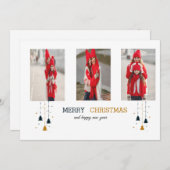 Weihnachtsbaum & Sterne | Moderner Urlaub Einladung (Vorne/Hinten)