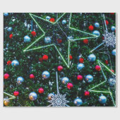 Weihnachtsbaum, Sterne, Säle Geschenkpapier (Flach)