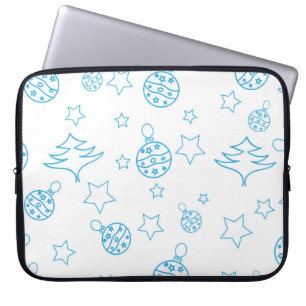 Weihnachtsbaum, Sterne und Bälle - einfach nahtlos Laptopschutzhülle