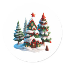 Weihnachtsbaum, Sticker für das neue Jahr, Weihnac